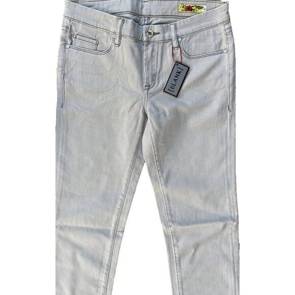 Blank Women's Silver Cotton Regular Straight Leg Jeans Size 29 - Picture 3 of 16